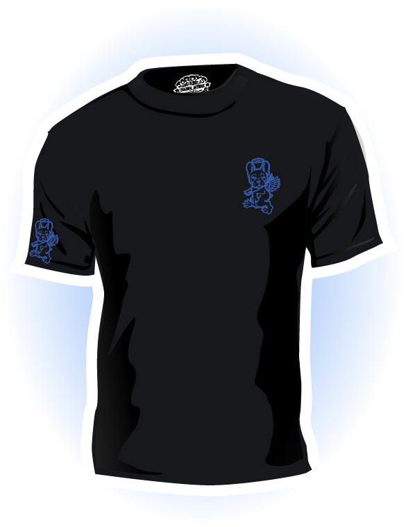 Frenchie hero 2 small logo t-shirt