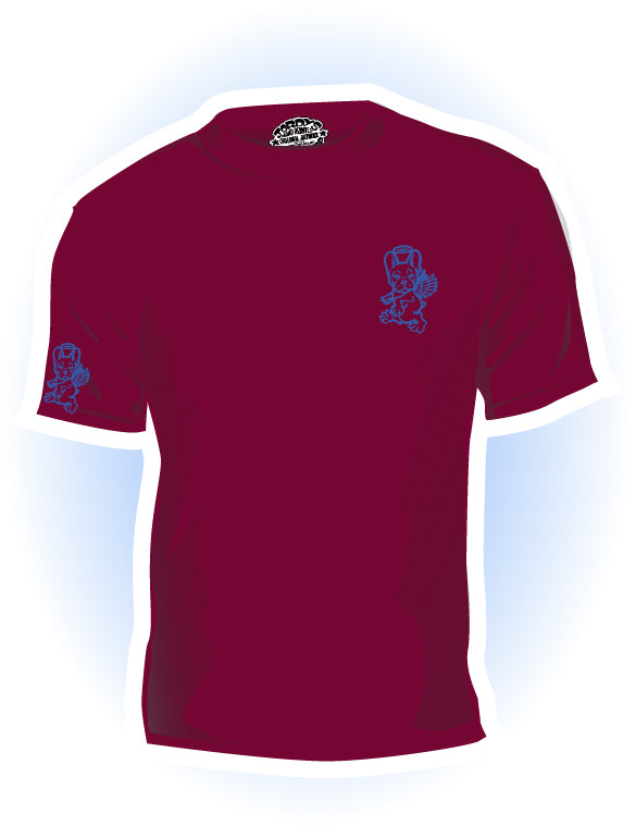 Frenchie hero 2 small logo t-shirt