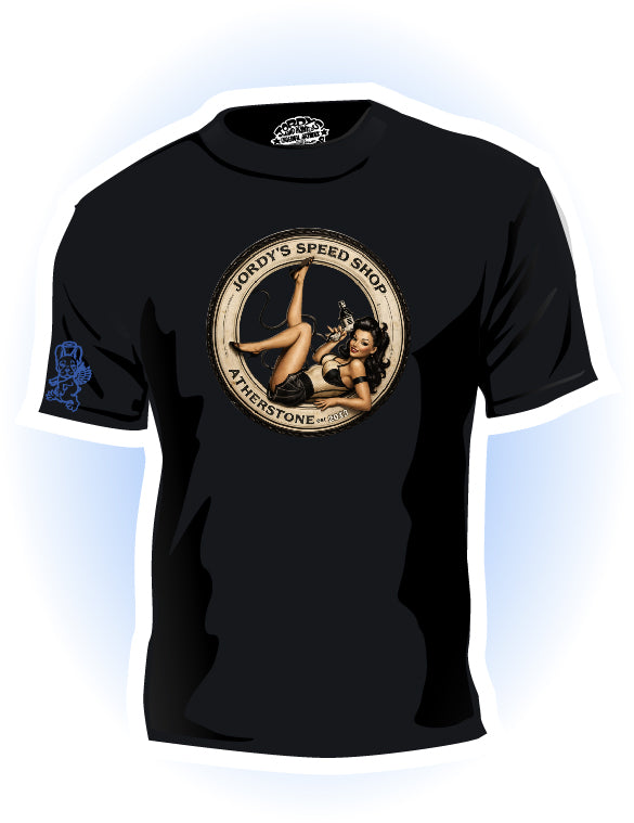 Hot Rod Hero pin up 2 t-shirt