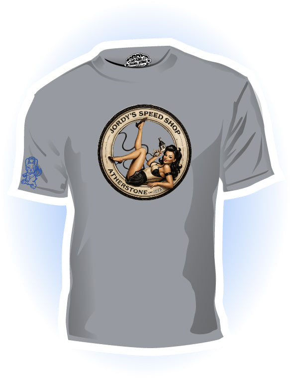 Hot Rod Hero pin up 2 t-shirt