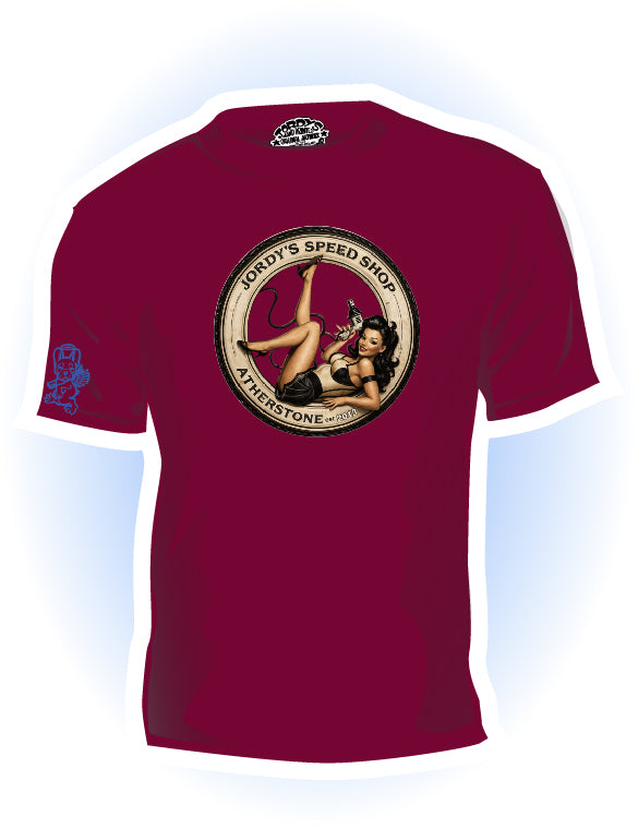 Hot Rod Hero pin up 2 t-shirt