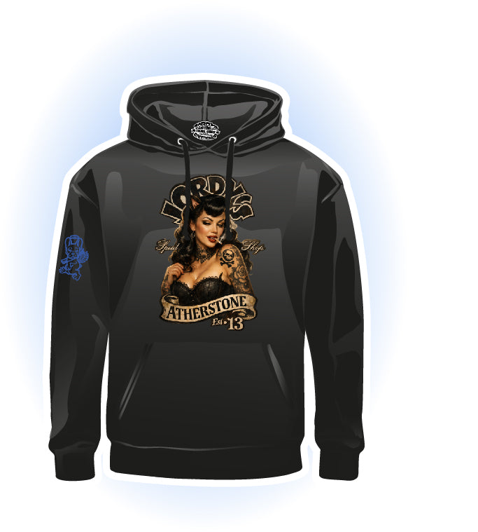 Hot rod hero pin up 1 hoodie